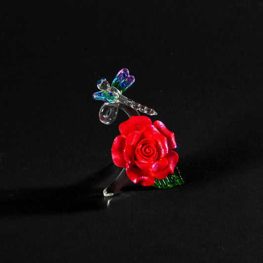 Dragonfly on a Rose